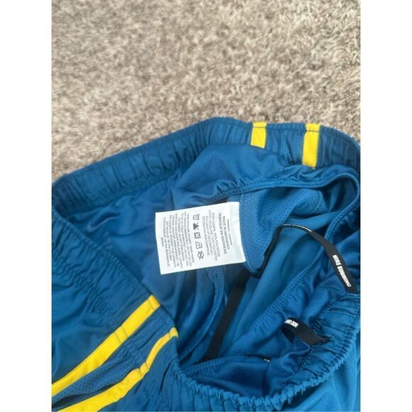 Nike Women's M 3" Dri-FIT Icon Tempo Lined Running Shorts Blue/Yellow Athletic - Picture 6 of 10